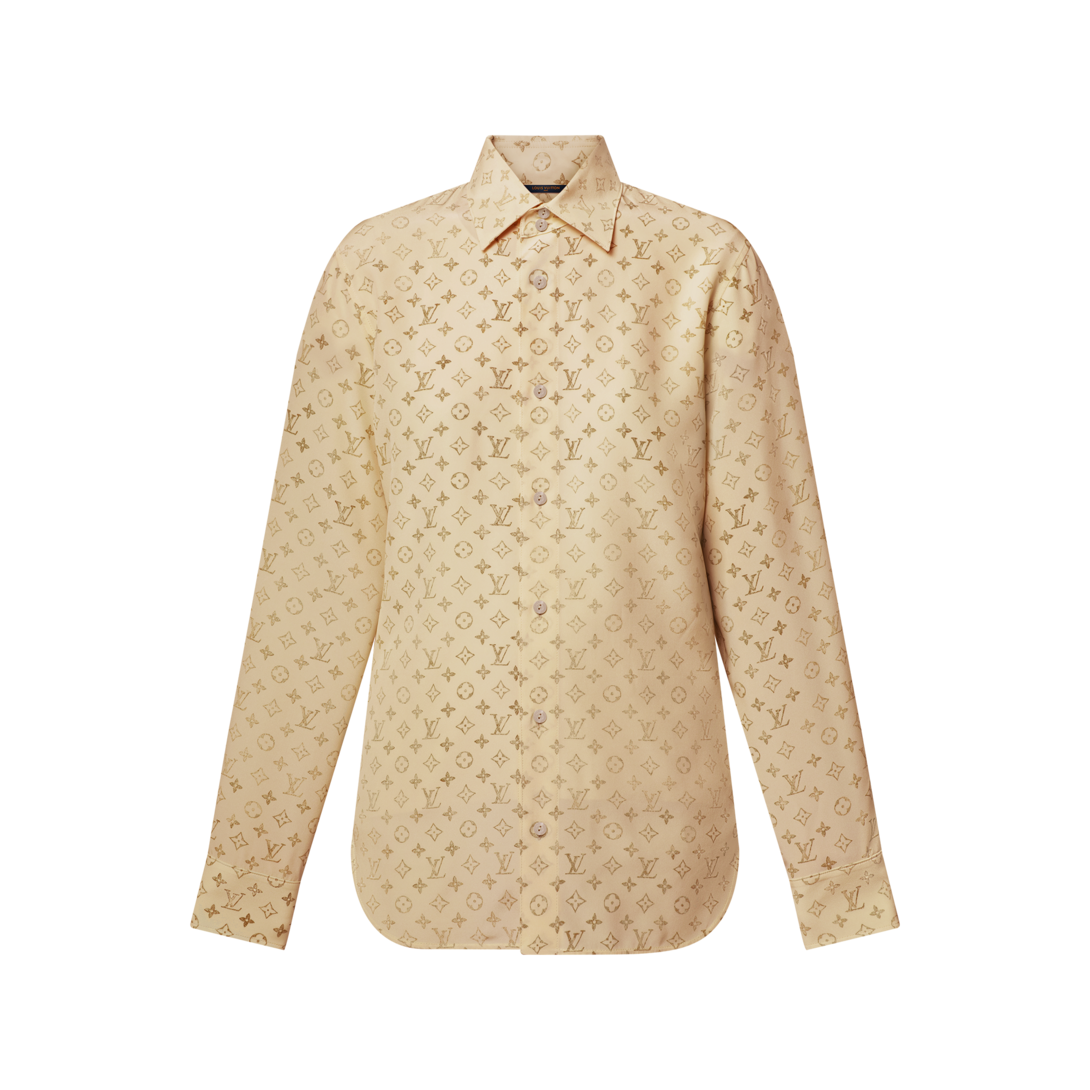 LOUIS VUITTON シルク シアーモスリンポルカ ドットブラウス　34 LOUIS VUITTON シルク シアーモスリンポルカ ドットブラウス34